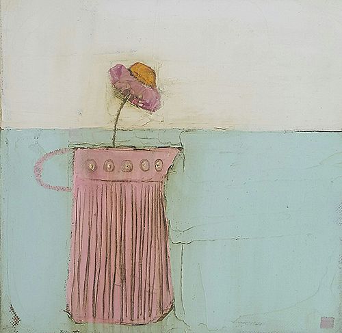 Eithne  Roberts - Pink on blue